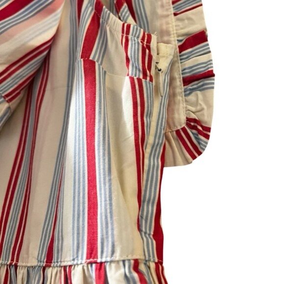 Anthropologie Damson Madder Dress Josephine Sailor Striped Collared Midi Sz US 2 - Picture 7 of 16